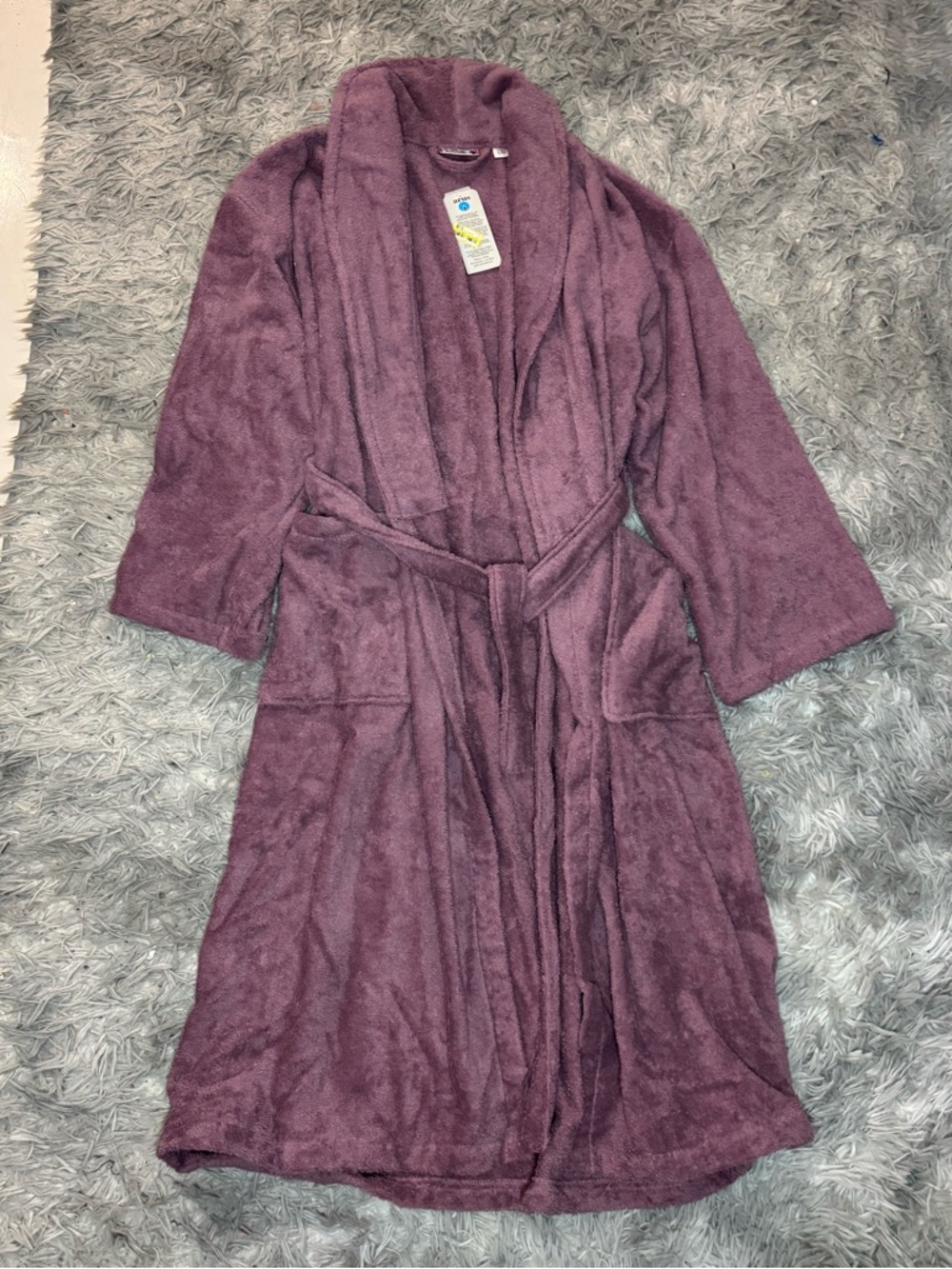 Arus Women’s 100% Cotton Soft Fleece Bathrobe - Purple Size L/XL NWT